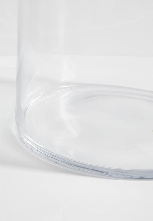 Silk By Design - Cylinder glass vase short - clear