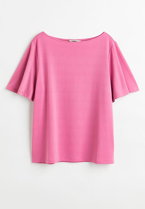 H&M - Boat-neck top - pink