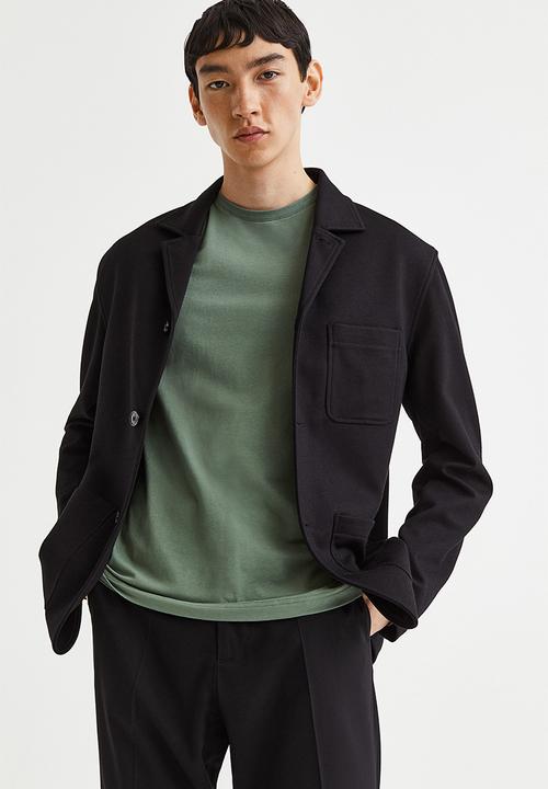 H&M - Slim fit jersey top - sage green