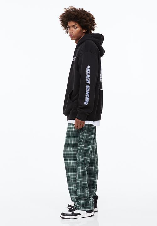 H&M - Relaxed fit hoodie - black/black panther