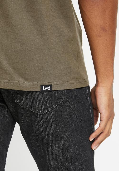 Lee  - Embroidered badge T - deep olive