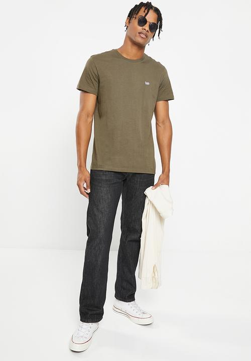 Lee  - Embroidered badge T - deep olive