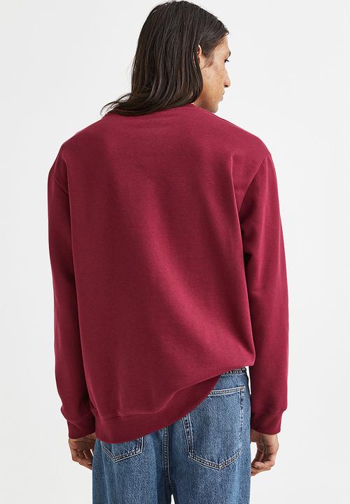 H&M - Relaxed fit sweatshirt - burgundy