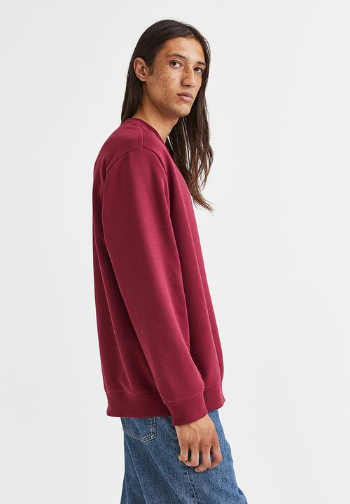 H&M - Relaxed fit sweatshirt - burgundy