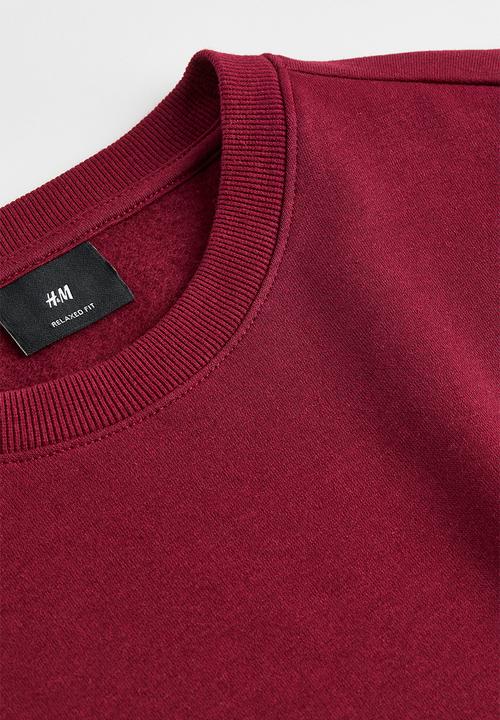 H&M - Relaxed fit sweatshirt - burgundy