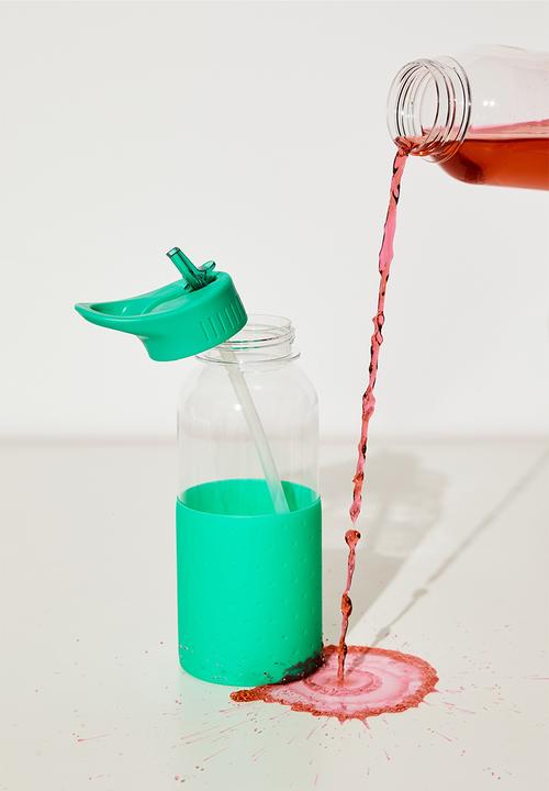Typo - Premium drink it up bottle - jungle teal polka