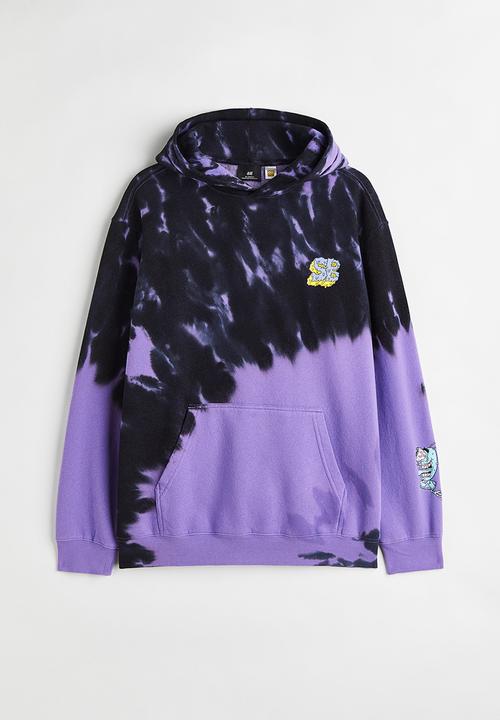 H&M - Relaxed fit hoodie - purple/spongebob