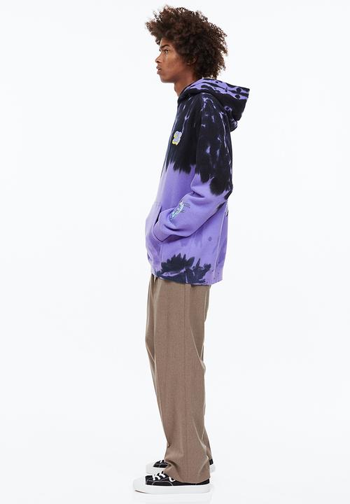 H&M - Relaxed fit hoodie - purple/spongebob