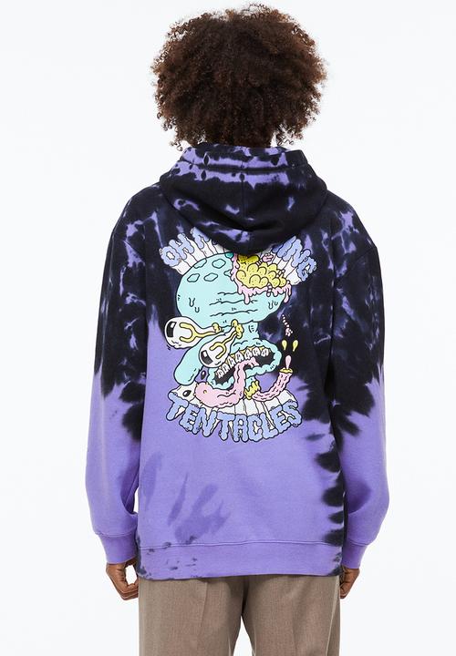 H&M - Relaxed fit hoodie - purple/spongebob