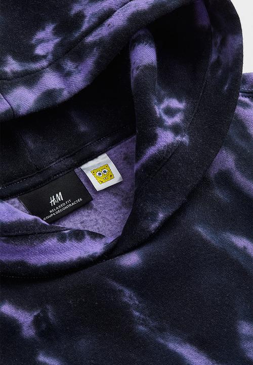 H&M - Relaxed fit hoodie - purple/spongebob