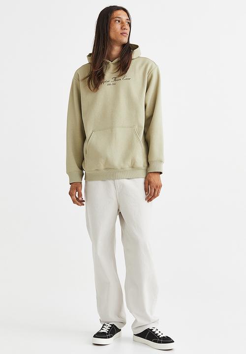 H&M - Relaxed fit hoodie - beige/billie eilish