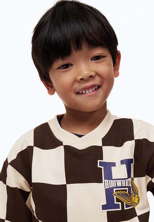 H&M - Print-motif sweatshirt - vanilla/hogwarts