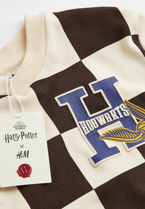 H&M - Print-motif sweatshirt - vanilla/hogwarts
