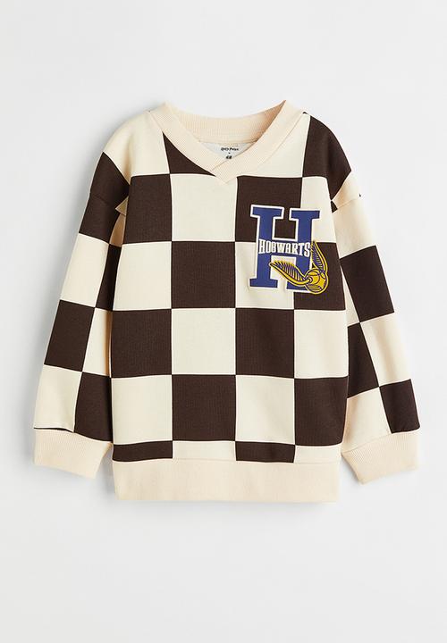H&M - Print-motif sweatshirt - vanilla/hogwarts