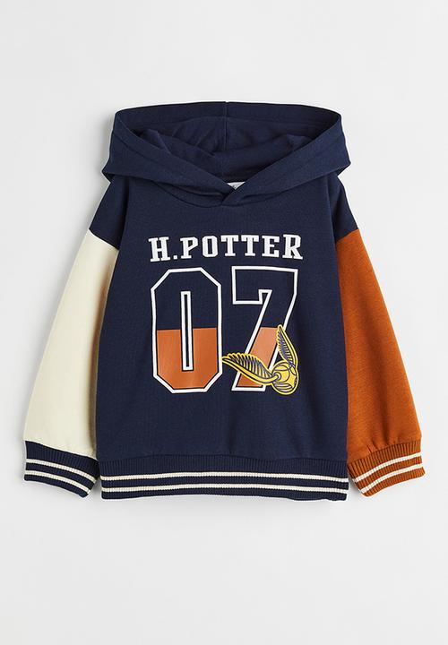 H&M - Oversized printed hoodie - dark blue/harry potter