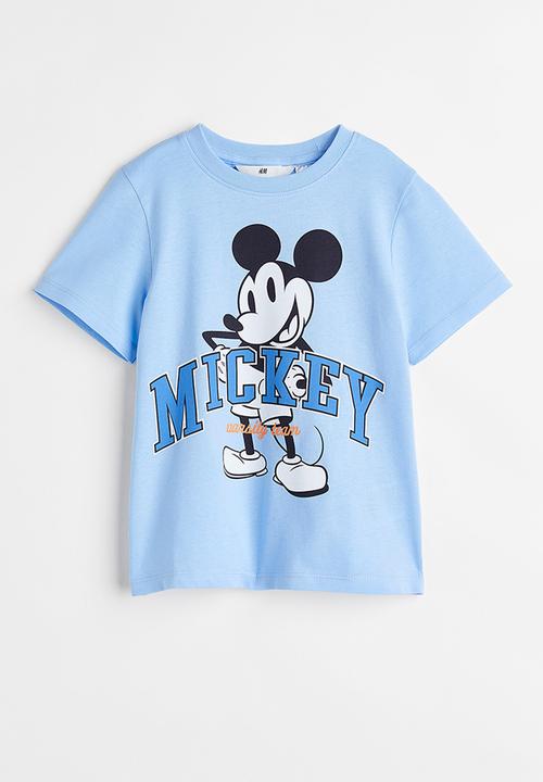 H&M - Unisex Printed t-shirt - light blue/mickey mouse