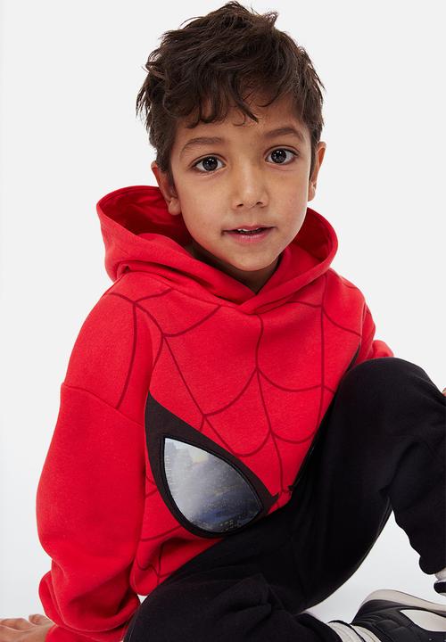 H&M - Printed hoodie - red/spider-man