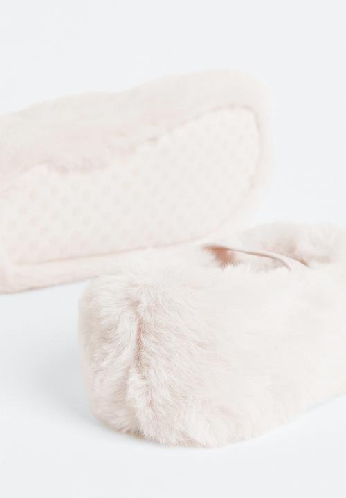 H&M - Fluffy ballet slippers - neutral white