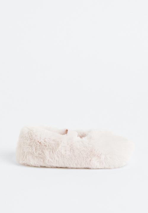 H&M - Fluffy ballet slippers - neutral white