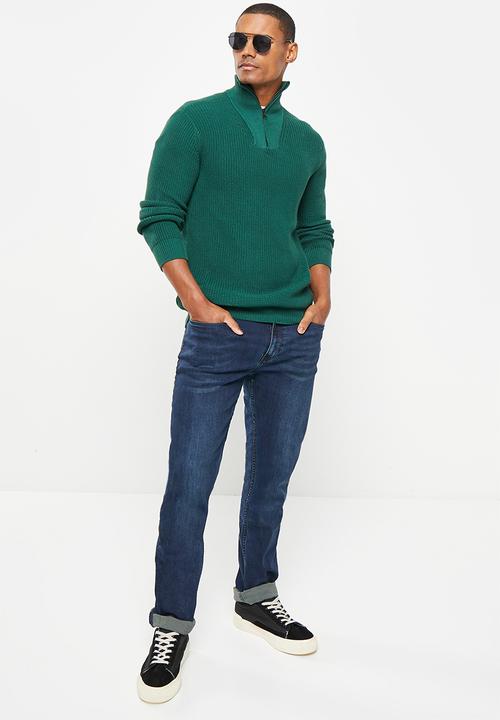 Nautica - Nautica dark wash dobby denim 5 pocket denim  - dobby denim
