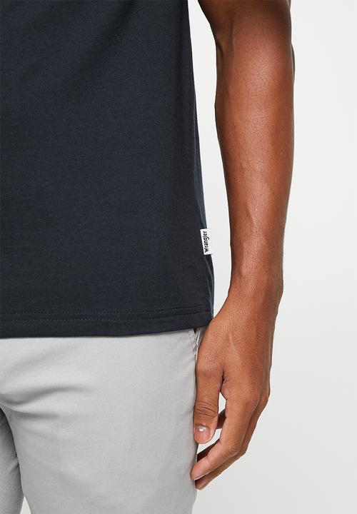 Wrangler - Small kabel emb short sleeve tee - indigo