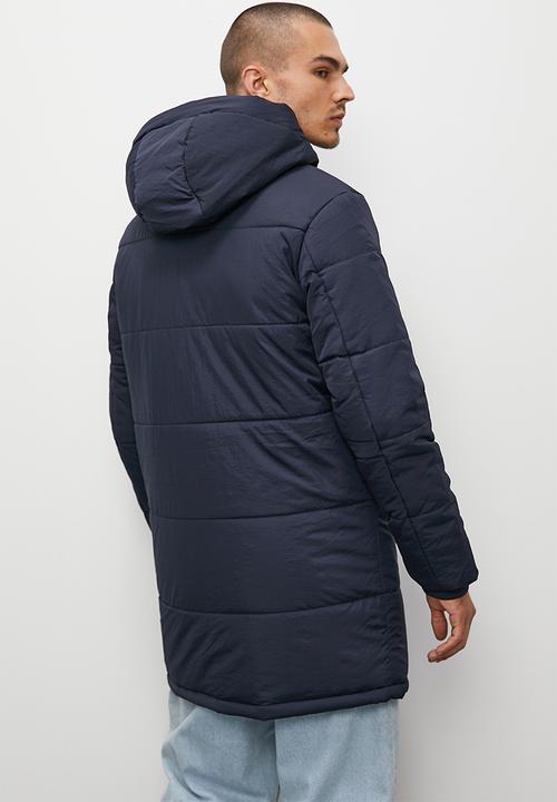 Superbalist - Shaw long heavyweight puffer jacket - navy