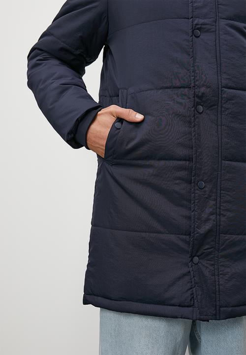Superbalist - Shaw long heavyweight puffer jacket - navy