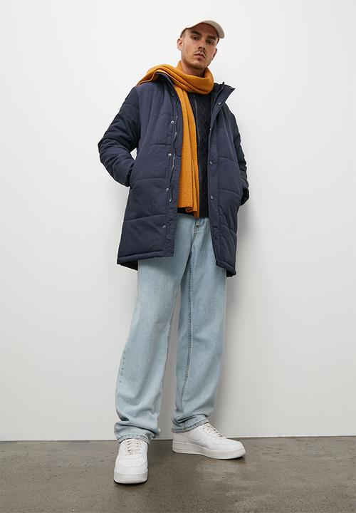 Superbalist - Shaw long heavyweight puffer jacket - navy