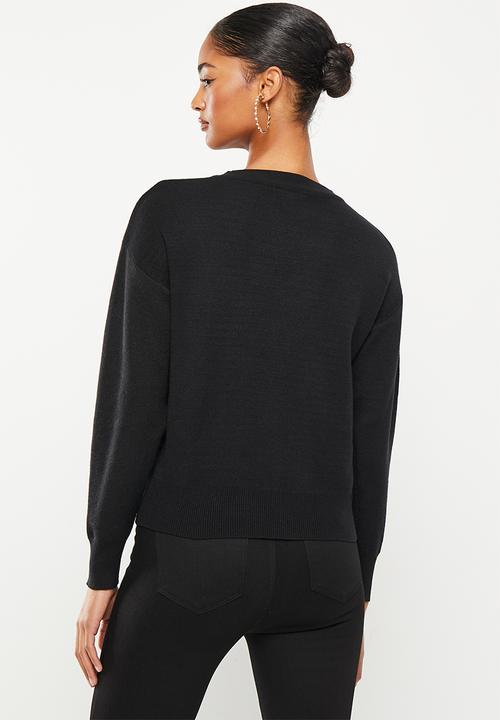 SISSY BOY - Xerxes: fitted knitted sweater - black