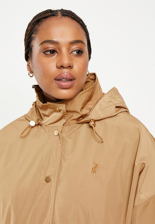 POLO - Plus wmn long sleeve parka jacket - camel