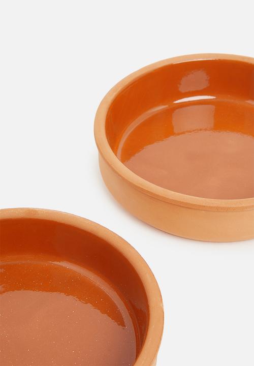 Excellent Houseware - Terracotta ramekin - set of 2 - rust 