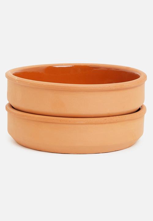 Excellent Houseware - Terracotta ramekin - set of 2 - rust 