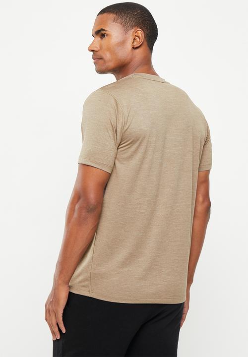 New Balance  - Tenacity short sleeve - mushroom heather