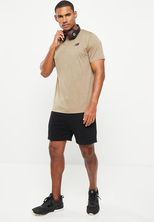 New Balance  - Tenacity short sleeve - mushroom heather
