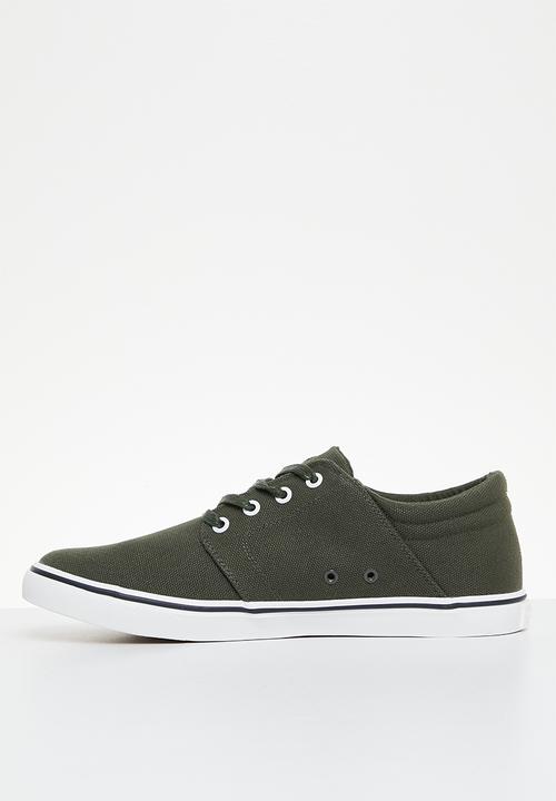 POLO - Classic canvas sneakers - olive