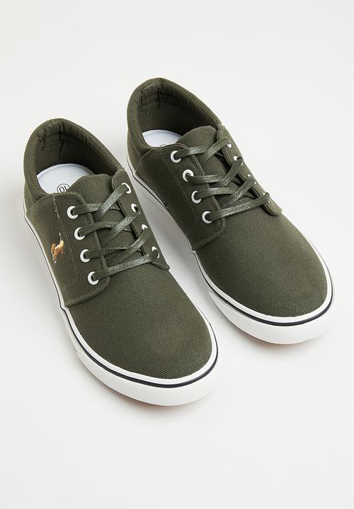 POLO - Classic canvas sneakers - olive