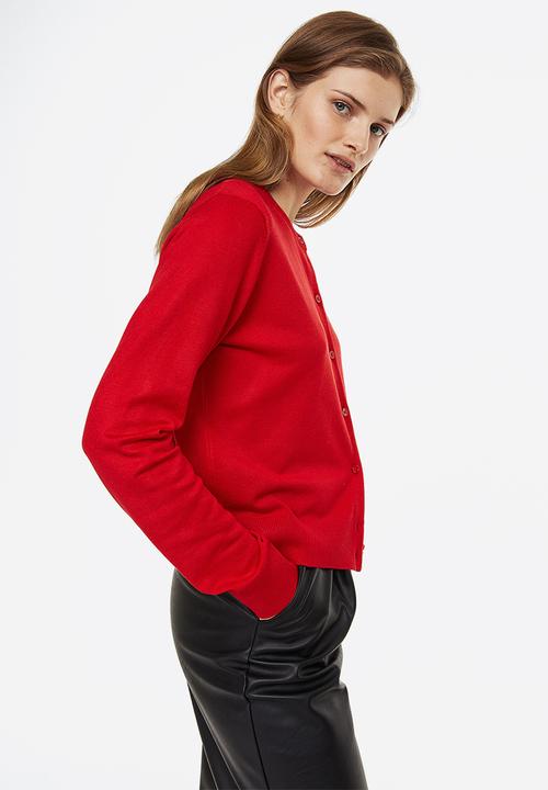 H&M - Fine-knit cardigan - red