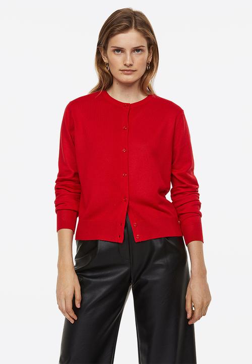 H&M - Fine-knit cardigan - red