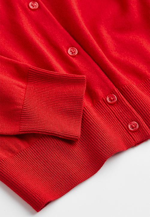 H&M - Fine-knit cardigan - red