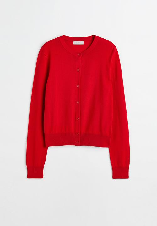 H&M - Fine-knit cardigan - red