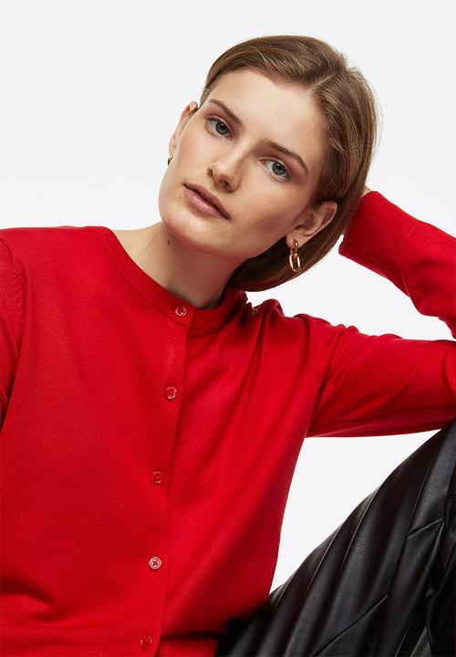 H&M - Fine-knit cardigan - red