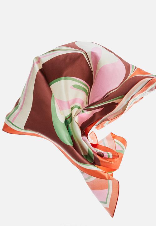 MANGO - Neck scarf florida - pink