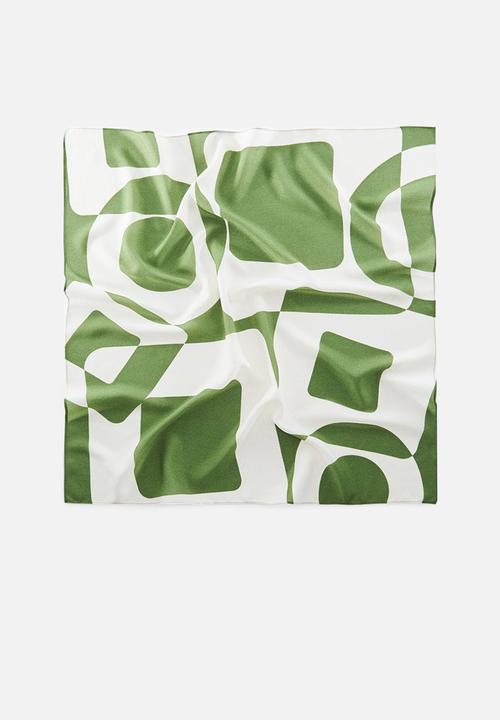 MANGO - Neck scarf frida - green