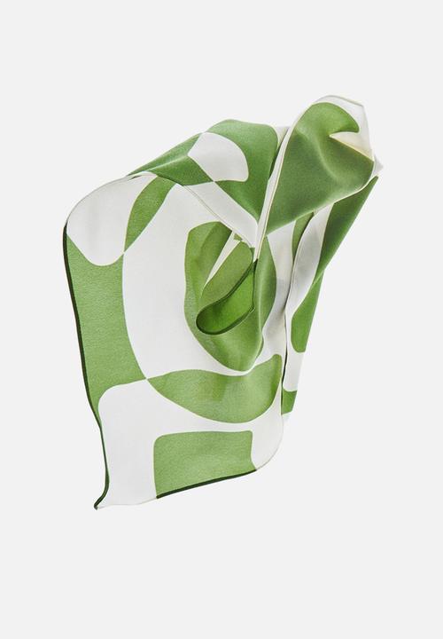 MANGO - Neck scarf frida - green