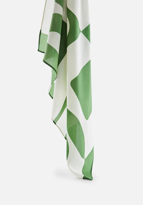 MANGO - Neck scarf frida - green