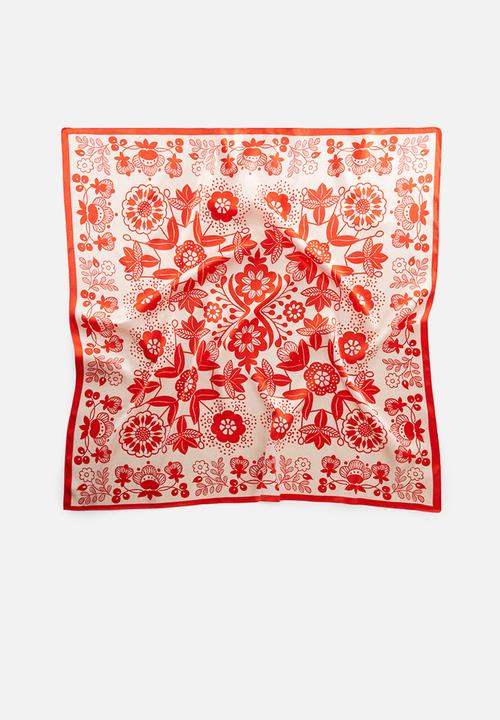 MANGO - Neck scarf fabi - red