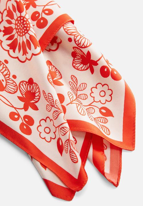 MANGO - Neck scarf fabi - red