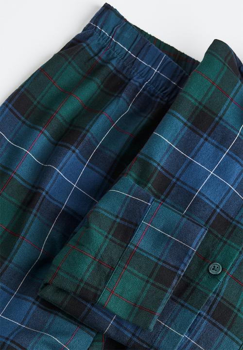 H&M - Checked pyjamas - dark blue/checked