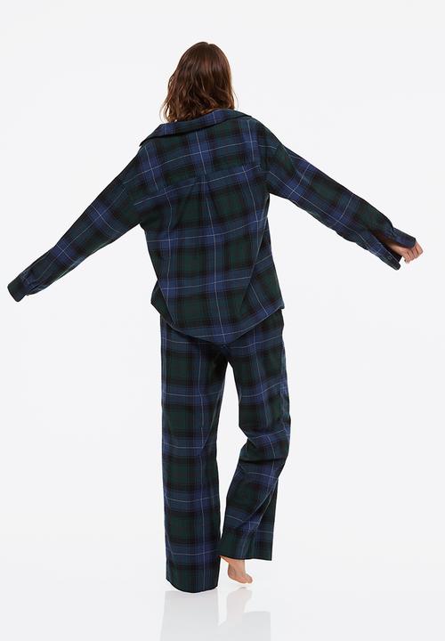 H&M - Checked pyjamas - dark blue/checked