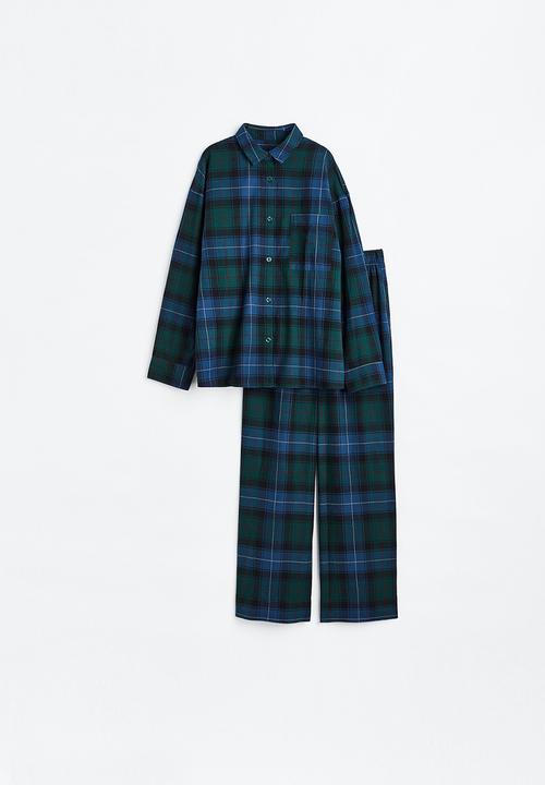 H&M - Checked pyjamas - dark blue/checked